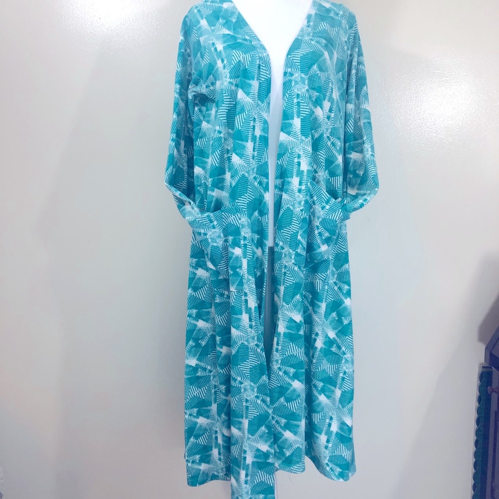 LuLaRoe Sarah Cardigan Turquoise Medium